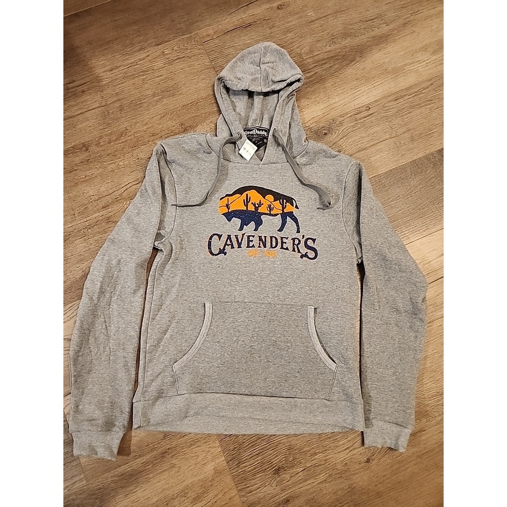 Men's Medium Cavender's Buffalo‎ Logo Gray Hoodie